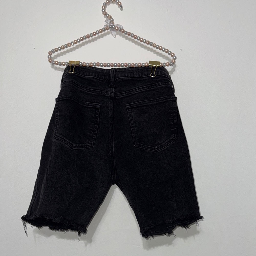 🥀EUC Distressed Black Jean Shorts - Picture 4 of 5